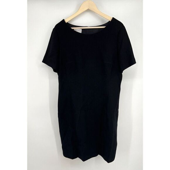 Albert Nipon Women's Size 16 Two Piece Dress Blazer Black Wool Elegant Timeless - Picture 3 of 9